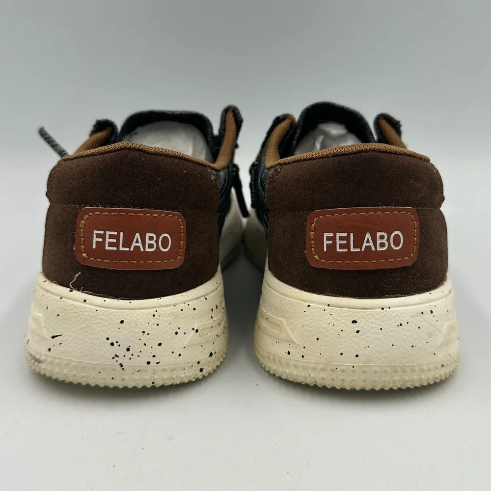 Felabo Boys Size 2 Knit Moc Toe Shoes Gray Casual Slip On Comfort Loafers Excel.